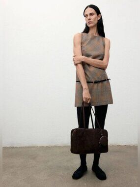 Mango Check Belt Dress